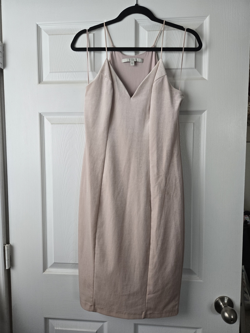 Simple V-Neck Slip Dress - Blush Pink